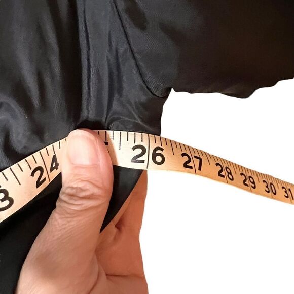 Vintage Bike brand black nylon snap up windbreaker cream faux fur lined collared - Picture 10 of 11